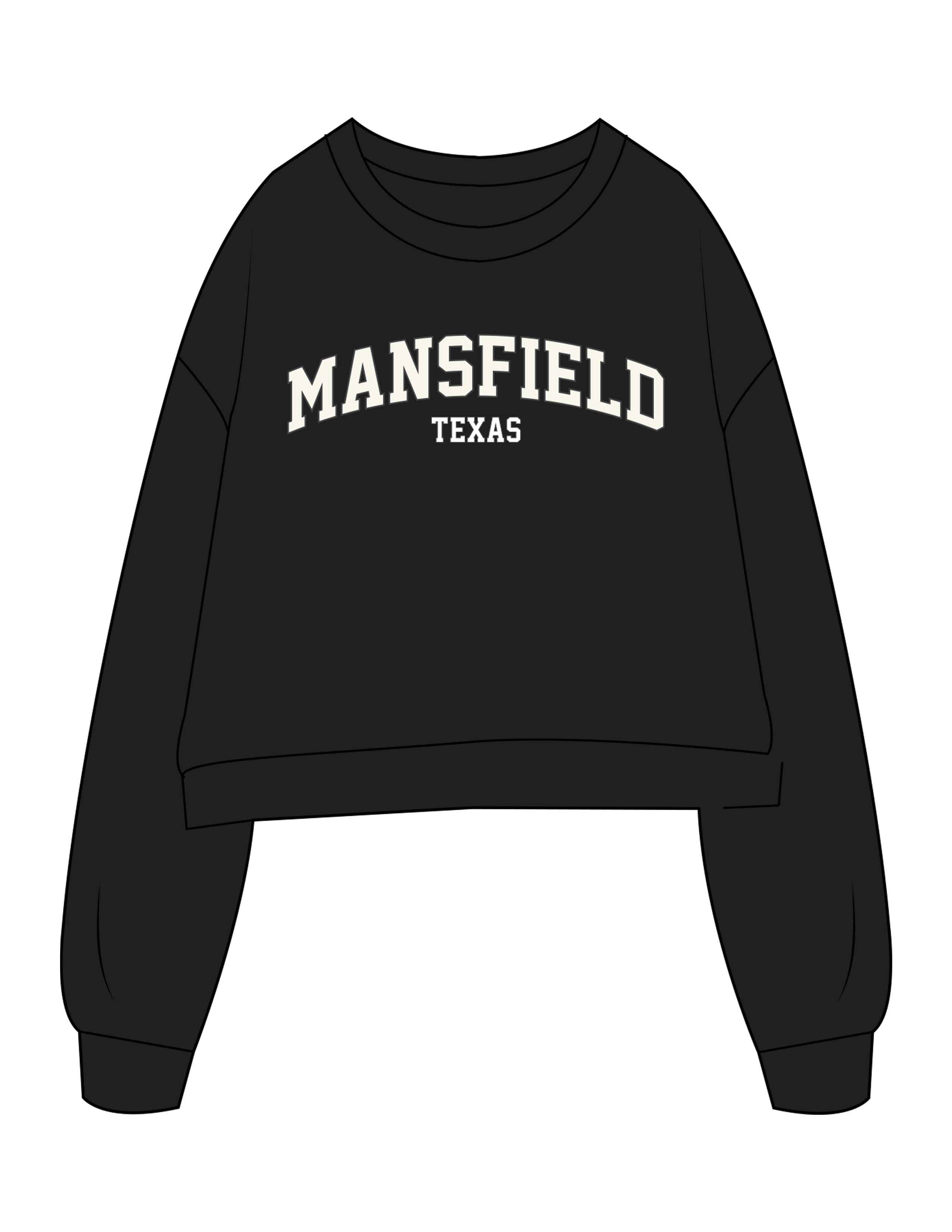 The Studio Crop - Black - Refined Movement - Center Chest Stacked & Back Stacked - Printed - Full Color
