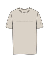 The Womens Tee - Bone - Mindful Movement - Chest Center & Back Neckline - Tone on Tone