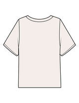The Midweight Crop Tee - Ivory - Mantra - Center Chest Arc - Printed - Full Color