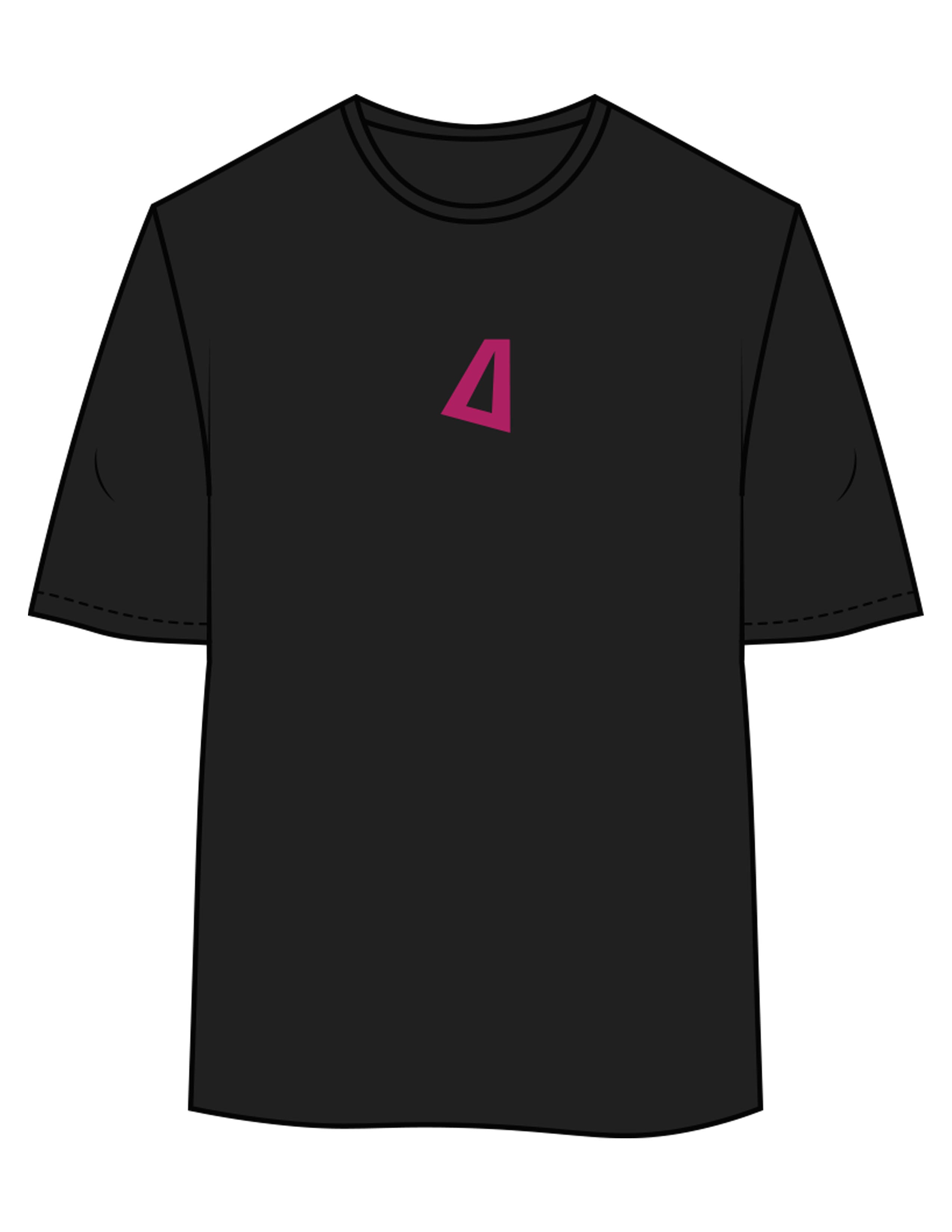 The Womens Oversized Tee - Black - Delta Fitness - Upper Chest & Back Stacked "I LIFT" - Printed - Full Color
