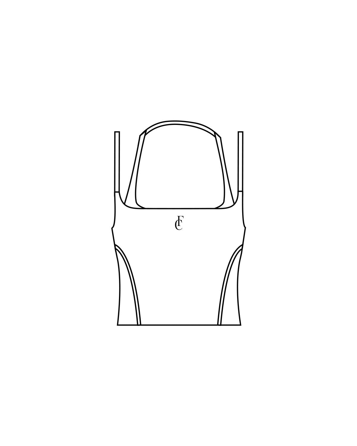 The Piped Tank - White - Flowcorps - Center Chest - Printed - Black