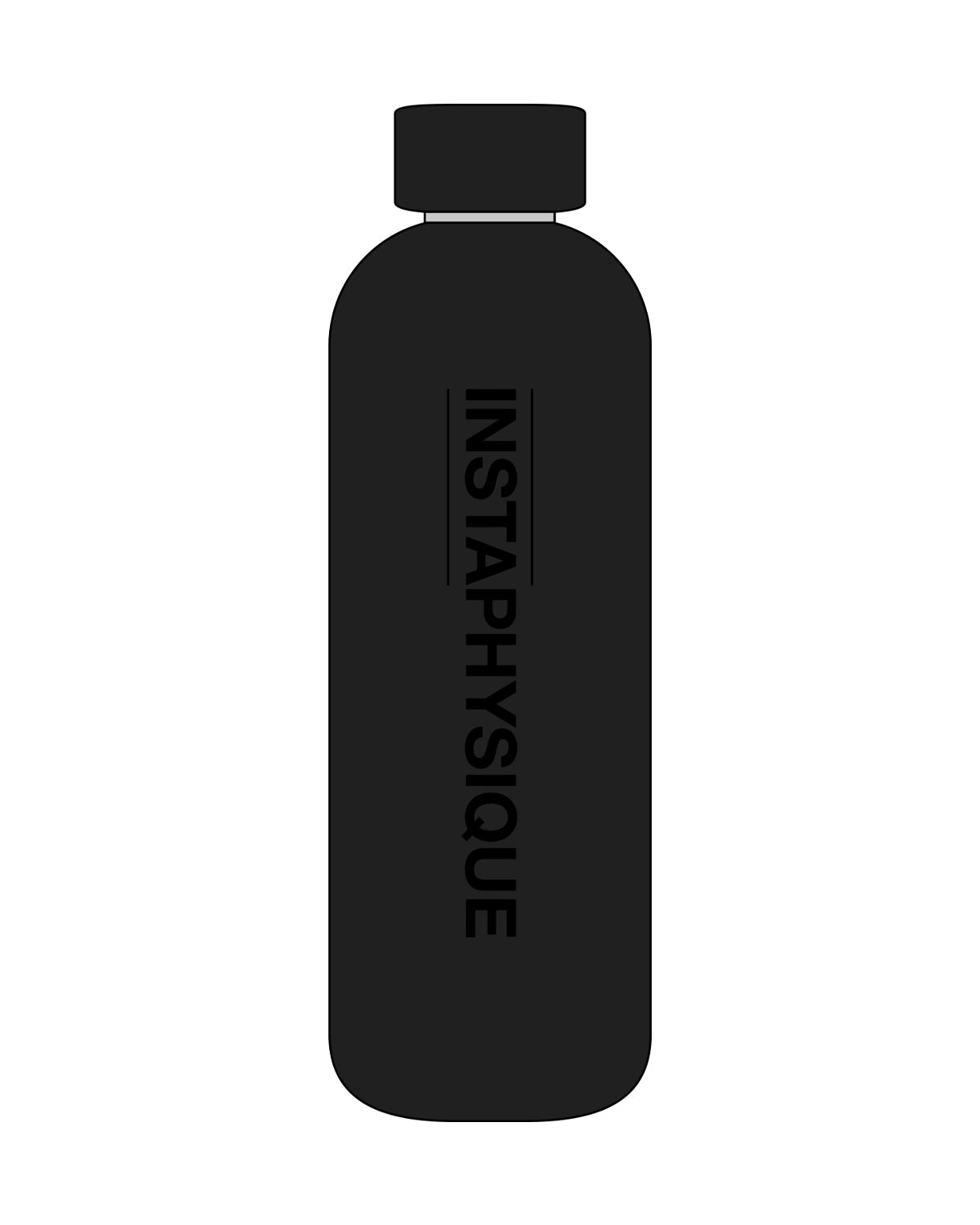 The Water Bottle - Black - Instaphysiques - Center - Tone on Tone