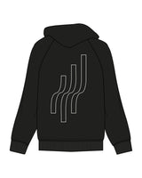The Womens Zip Hoodie - Black - LagreeMixx - Left Chest Stacked & Center Back - Printed - Off White