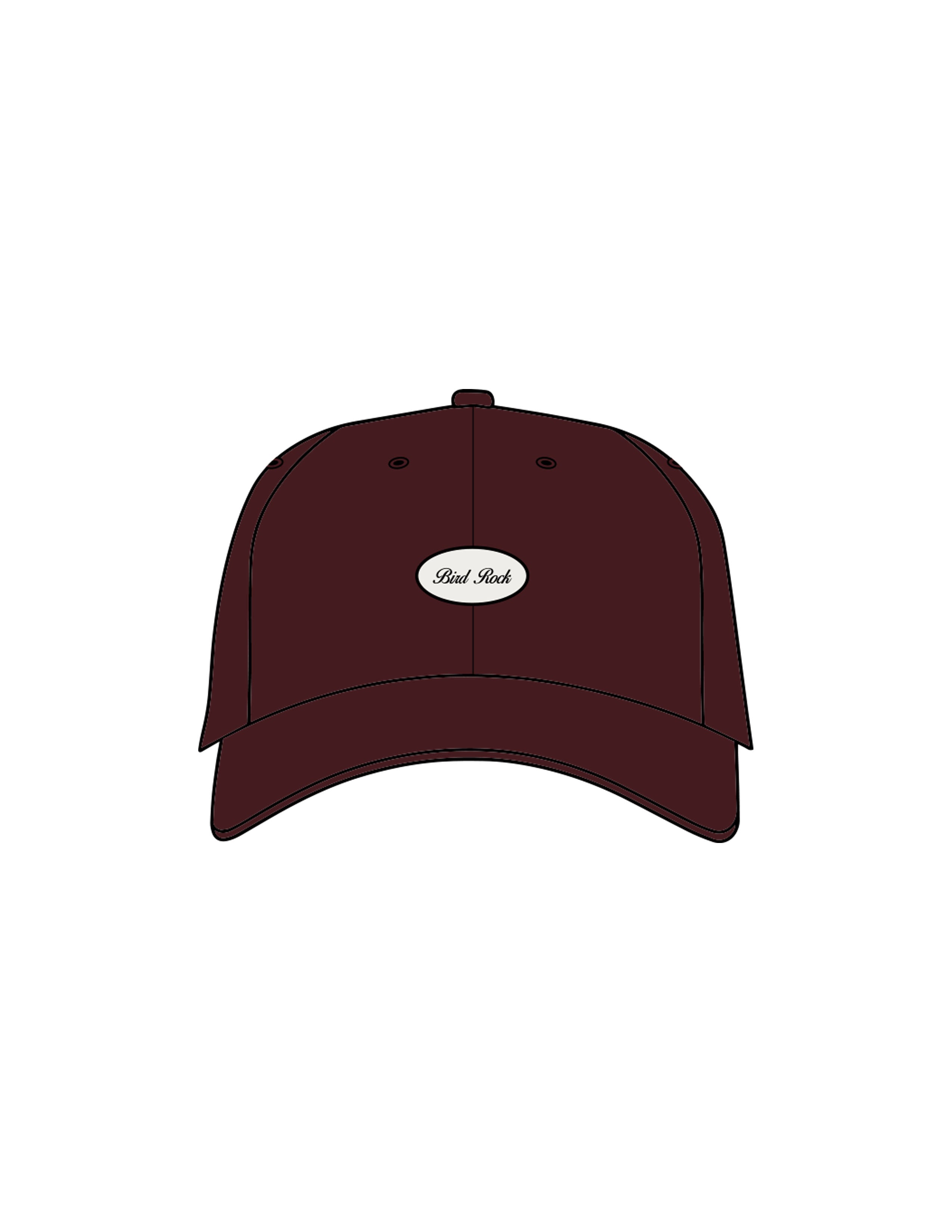 The Dad Hat - Maroon - Activate House - Center Crown "BIRD ROCK" & Right Panel - Embroidered - Full Color / Cloud Dancer