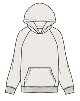 The Mens Hoodie - Bone - Core Ritual - Left Chest & Back Center NJ - Bone