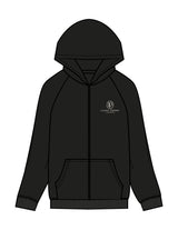 The Recycled Unisex Zip Hoodie - Black - Lucky Penny - Left Chest - Embroidered - Off White