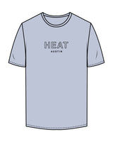 The Mens Tee - Powder - Heat Bootcamp - Chest Stacked - Printed - Black