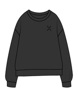 The Midweight Unisex Crewneck - Washed Black - Lagree Luxe - Left Chest - Printed - Black