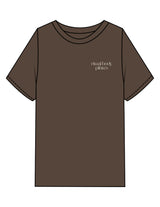 The Mens Heavyweight Tee - Washed Walnut - Ritual Body - Left Chest & Back Stacked - Printed - Off White