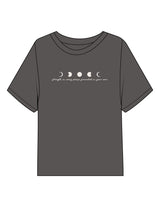 The Midweight Crop Tee - Pepper - Core Crown Point - Center Chest Stacked - Printed - Ivory