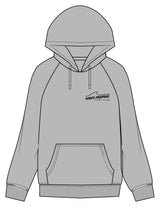 The Mens Heavyweight Hoodie - Heather - Wave Mamas - Left Chest & Back Stacked - Printed - Black