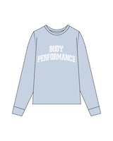 The Womens Oversized Long Sleeve - Powder - Body Performance - Chest Stacked & Back Neckline - Printed - Full Color