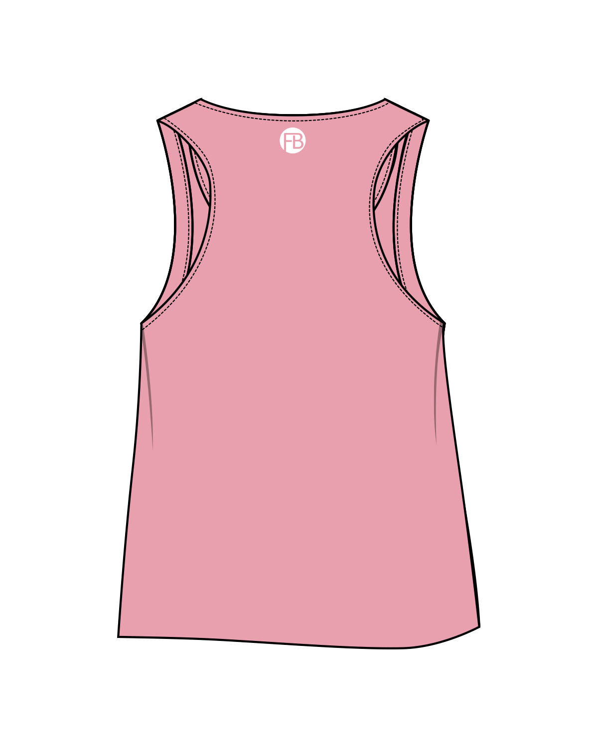 The Crop Tank - Bubblegum - Krista - Center Chest Stacked - Printed - White