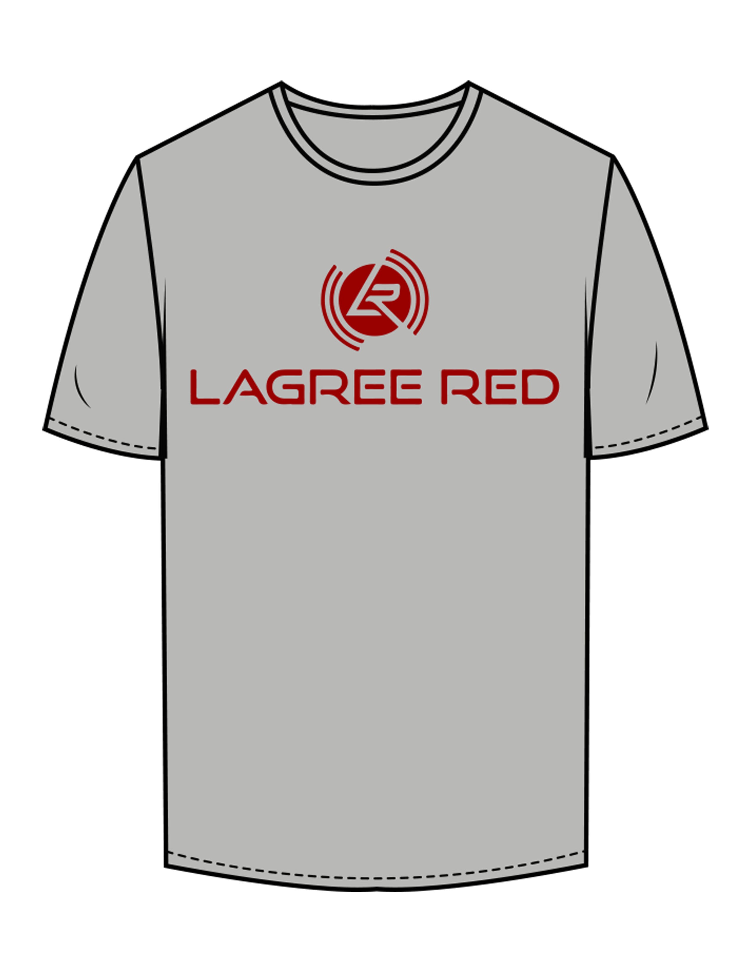 The Mens Tee - Heather - Lagree Red - Chest Stacked - Printed - Red