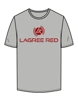 The Mens Tee - Heather - Lagree Red - Chest Stacked - Printed - Red