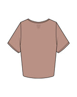 The Crop Tee - Clay - PURE QUALITY - Center Chest & Back Center - Tone on Tone