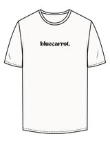 The Mens Tee - White - BlueCarrot - Center Chest & Back Neckline - Printed - Black