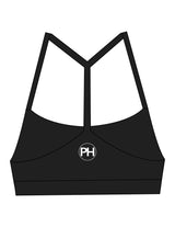 The Basic Bra - Black - Powerhaus Lagree - Center Chest & Center Back - Printed - White