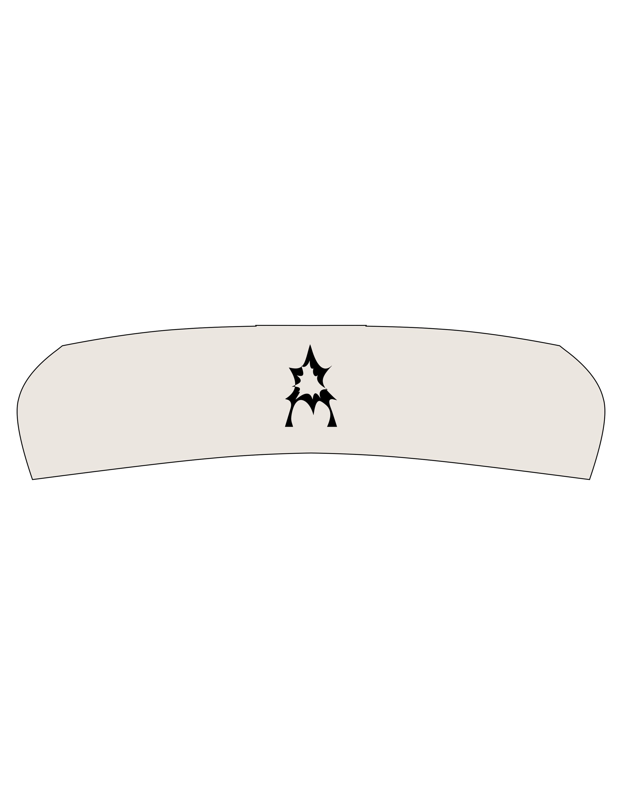 The Headband - Milk - Activate House - Center Brim "A" - Printed - Black