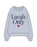 The Mens Crewneck - Powder - Local Lagree - Center Chest Stacked "Heart" - Printed - Full Color