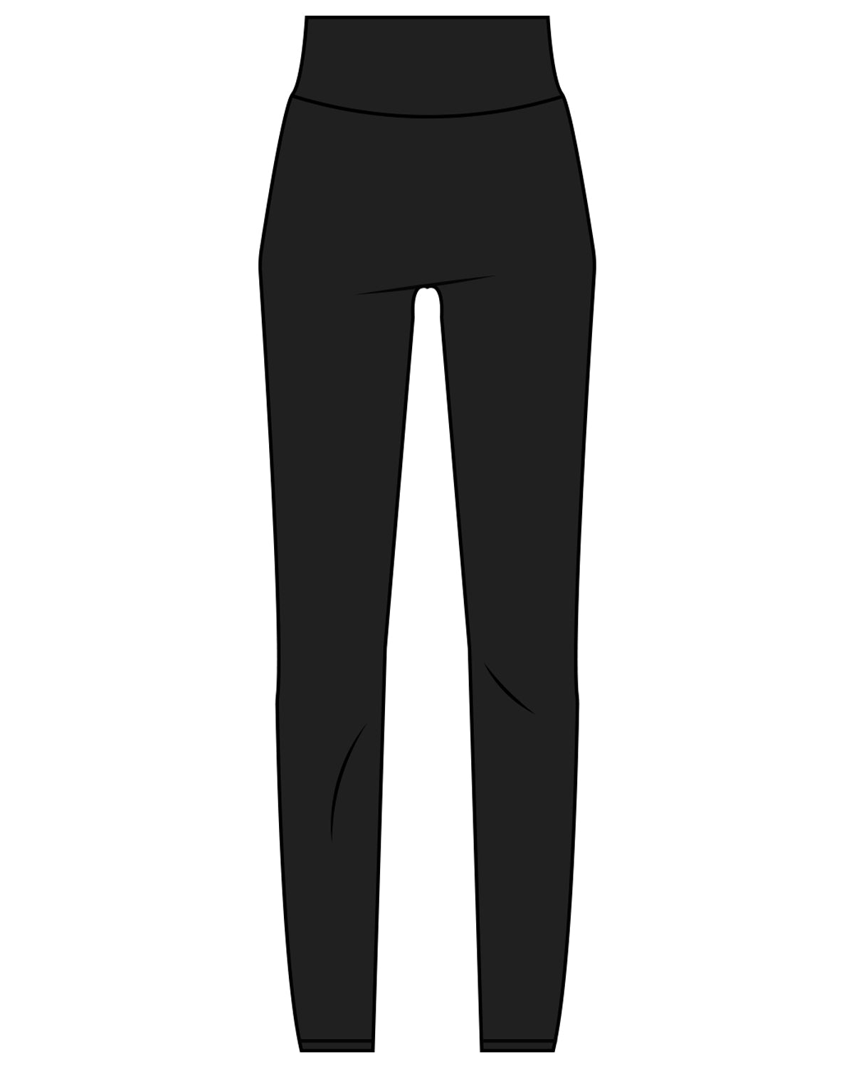The Basic Legging - Black - Lava - Back Right Leg -  White