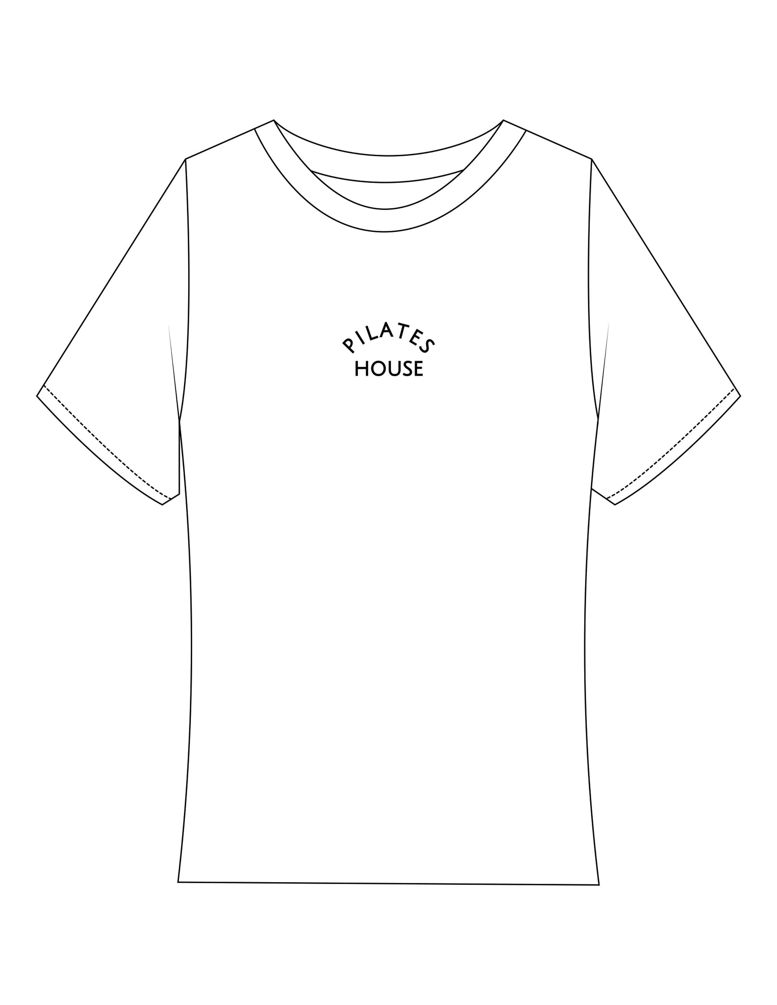 The Baby Tee - White - PHS - Center Chest Stacked - Printed - Black