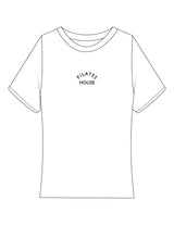 The Baby Tee - White - PHS - Center Chest Stacked - Printed - Black