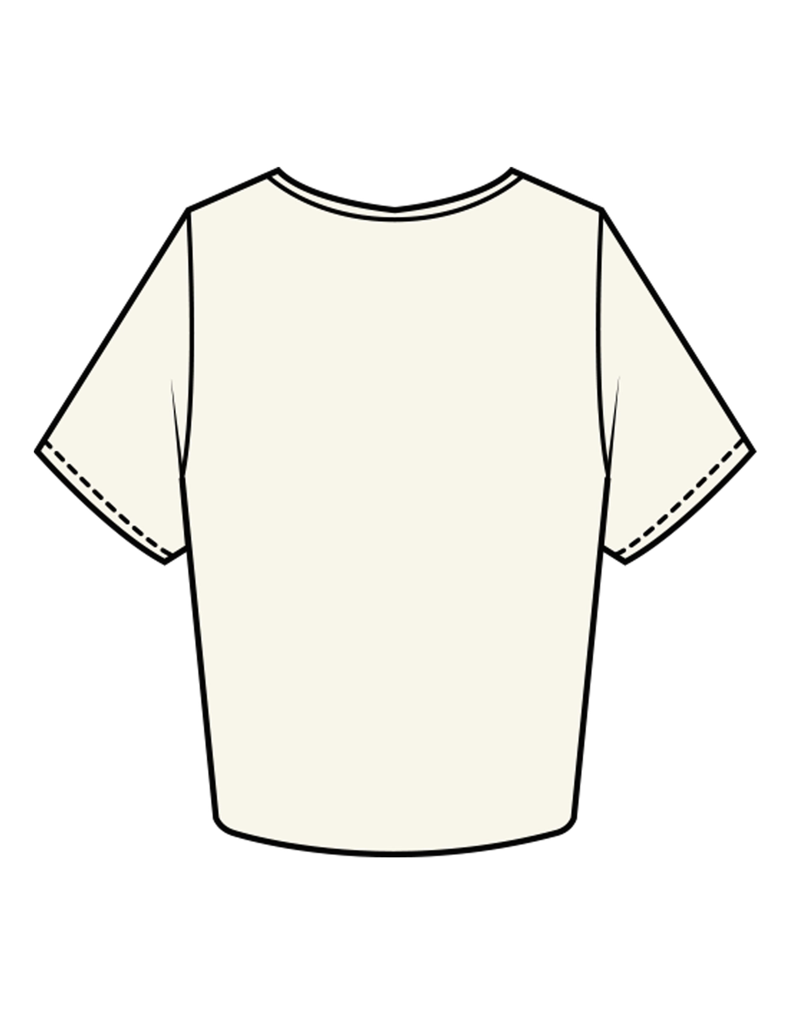 The Crop Tee - Off White - Drench - Front Lower Left - Printed - Periwinkle