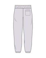 The Womens Sweatpants - Orchid - Lava - Right Back Pocket - Embroidered - Tone on Tone