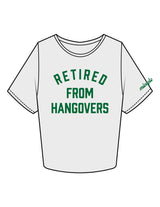 The Crop Tee - Off White - Mingle Mocktails - Center Chest Stacked & Left Sleeve - Printed - Green