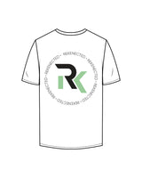 The Mens Tee - White - REKINECTED - Left Chest & Center Back Circular - Printed - Full Color