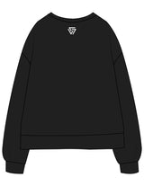 The Recycled Unisex Crewneck - Black - LVL - Center Chest & Back Neckline Icon - Printed - Full Color