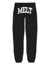 The Mens Sweatpants - Black - Melt Hot Pilates - Center Back - White
