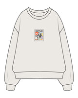 The Mens Crewneck - Bone - The Supper Club - Center Chest Portrait & Back " ICONS " - Printed - Full Color