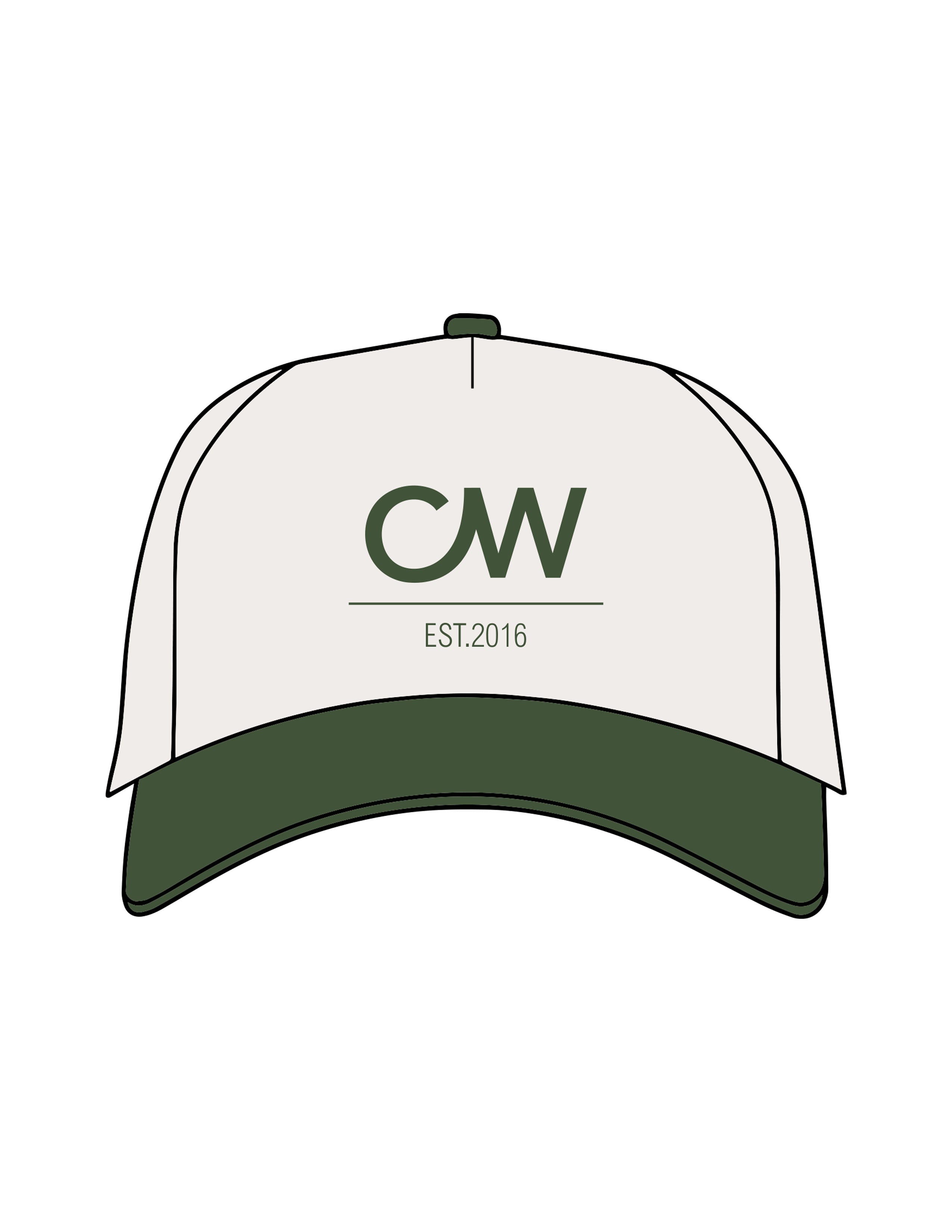 The Canvas Cap - Natural / Forest - C Wickson - Center Crown Stacked - Printed - Forest