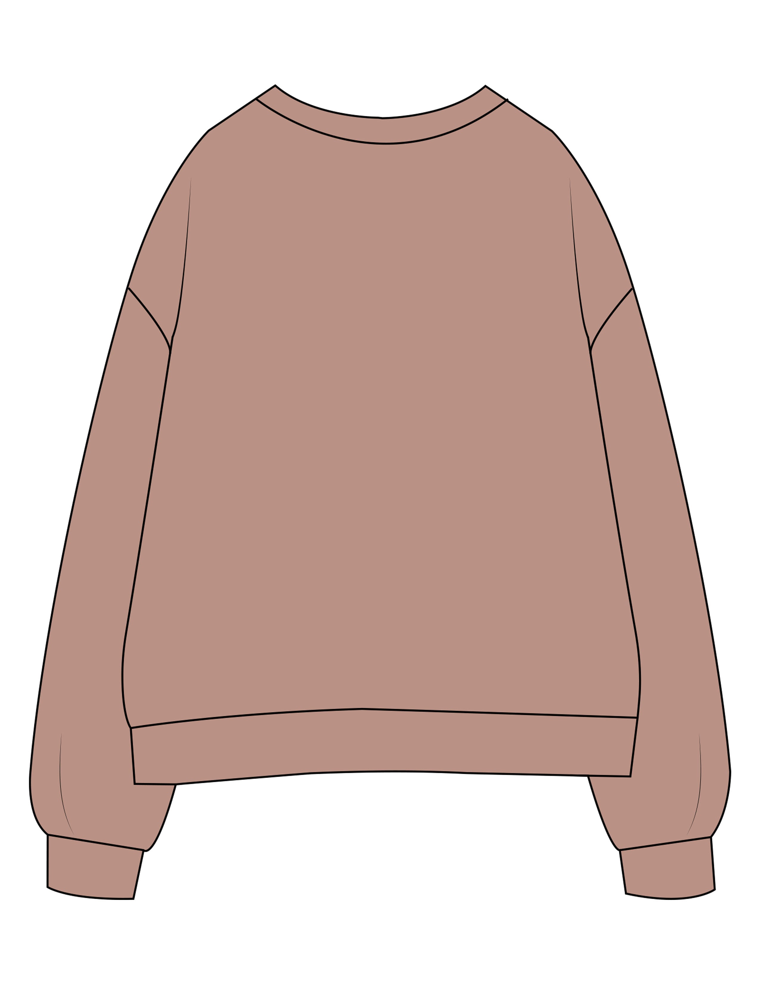 The Womens Crewneck - Clay - The Wild OM - Left Chest Stacked - Embroidered - Tone on Tone