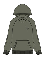 The Mens Hoodie - Cypress - Lume Pilates - Left Chest & Back Stacked - Printed - Charcoal