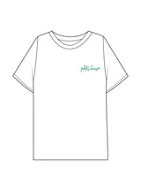 The Mens Boxy Tee - White - PHS - Left Chest & Center Back - Printed - Green