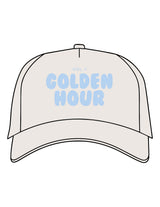 The Canvas Cap - Bone - Golden Hour - Center Crown Stacked - Printed - Baby Blue