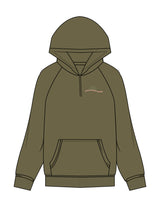 The Half Zip Hoodie - Olive - SWS - Left Chest - Printed - Full Color