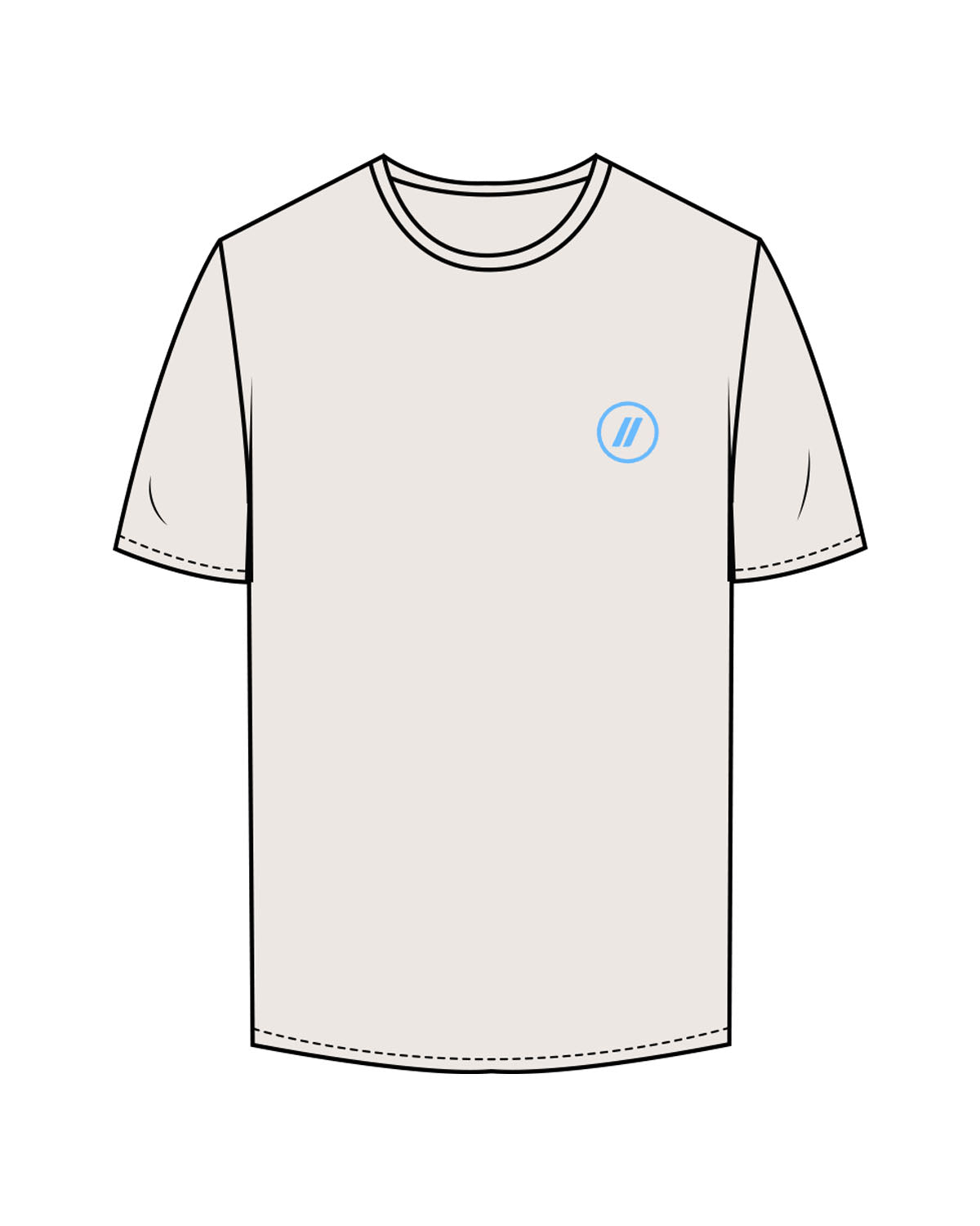 The Mens Tee - Bone - Blenders - Left Chest & Back "ENCINITAS" - Printed - Full Color