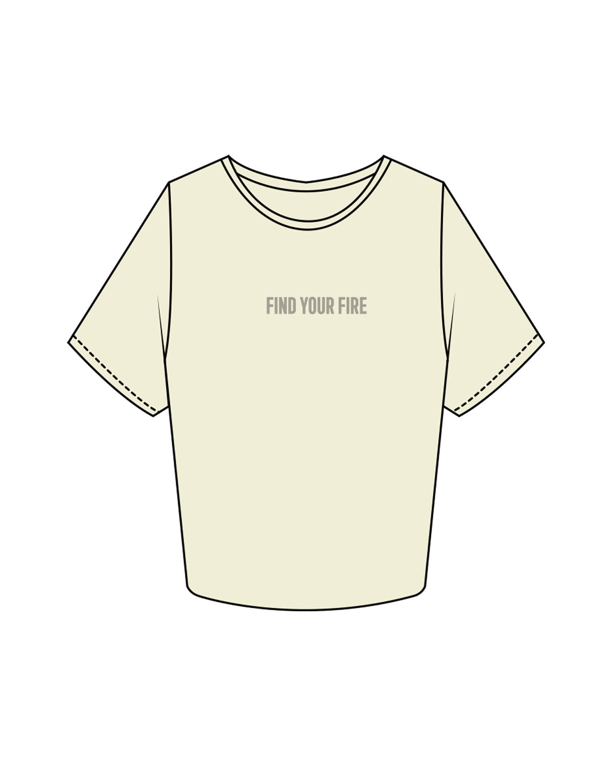 The Crop Tee - Butter - Ignite Barre & Fitness - Center Chest & Back Round - Printed - Dust