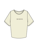 The Crop Tee - Butter - Ignite Barre & Fitness - Center Chest & Back Round - Printed - Dust