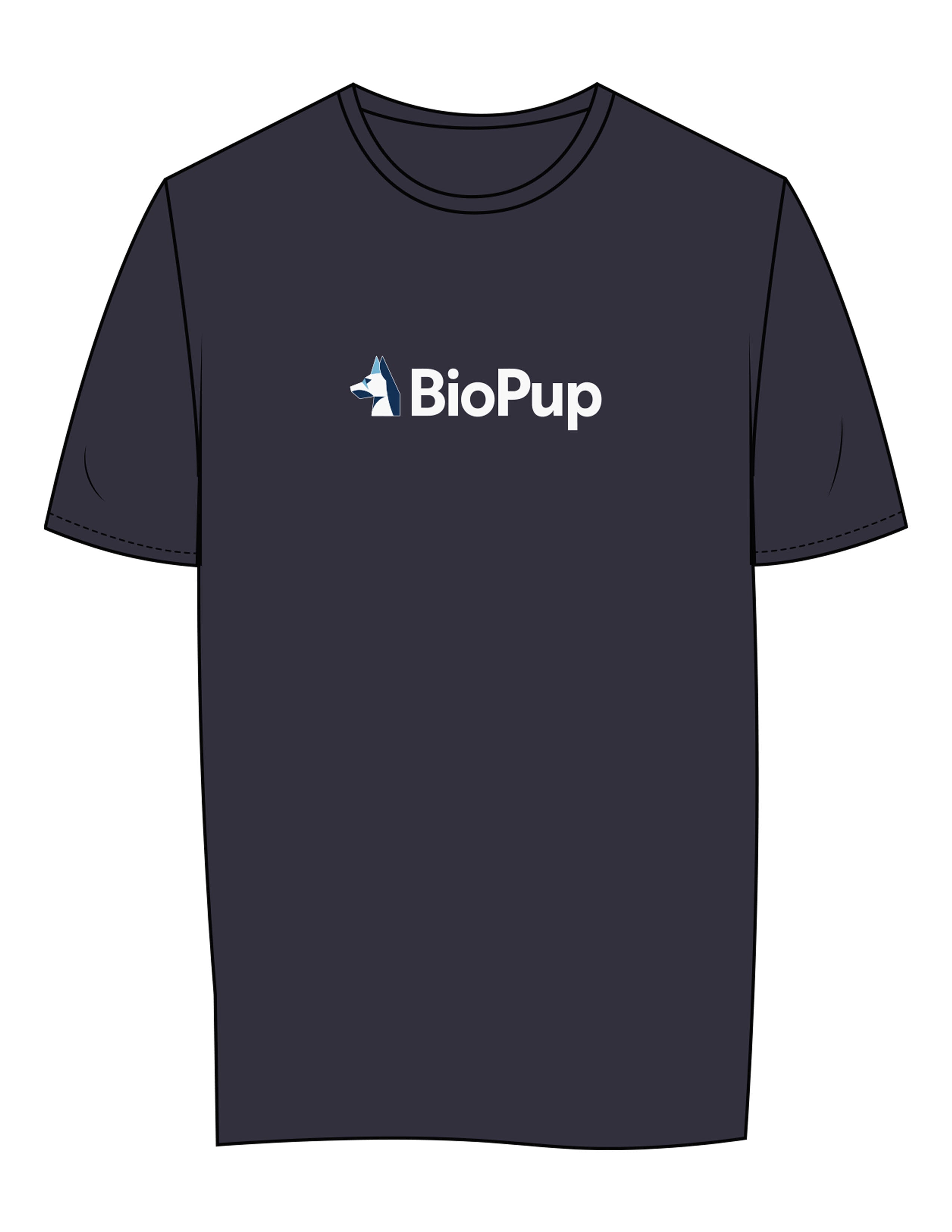 The Mens Tee - Midnight - BioPup - Center Chest - Printed - Full Color