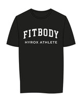 The Womens Tee - Black - Krista - Center Chest Stacked & Center Back Stacked Logo - Printed - White
