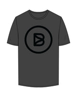 The Mens Tee - Charcoal - Bond Fitness - Center Chest Round & Back Neckline - Printed - Black