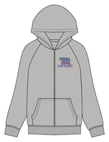 The Mens Zip Hoodie - Heather - Top Right Collectibles - Left Chest & Back Spine - Printed - Full Color