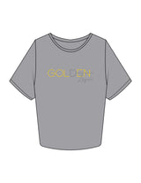 The Crop Tee - Heather - Golden Lagree - Center Chest Stacked - Printed - Full Color