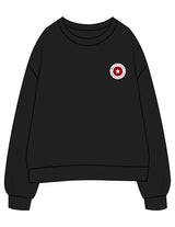 The Womens Crewneck - Black - Method Lagree - Left Chest Embroidered Full Color & Center Back Printed Red