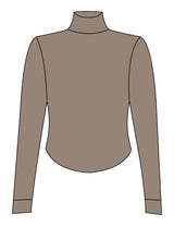 The 3/4 Crop Zip Jacket - Brown - Bare Pilates - Left Chest Stacked - Printed - Brown